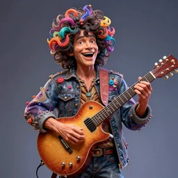 jerry garcia guitar god, high definition digital art, concept art, artstation, cgsociety, very detailed, intricate, happy, joyous, magical, whimsical, 3 d shading, zbrush, by behance, art by benoit mandelbrot, christopher vacher, wayne barlow and charlie bowater, beautiful lighting, sharp, smooth, masterpiece