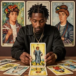 G-Eazy in Thoth tarot deck, style of Lady Frieda Harris, 4K