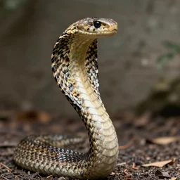 A cobra rearing its head, 8K HD photo