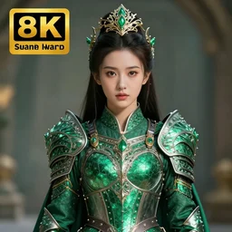 photo of a cute beautiful warrior queen wearing emerald encrusted armour, highly detailed, 4 k, hdr, smooth, sharp focus, high resolution, award - winning photo