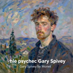 “ oil painting of the psychic Gary Spivey by Monet”
