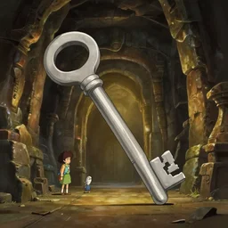 Key shot of ancient underground dungeon, studio Ghibli, Pixar and Disney animation, sharp, Bloom, dramatic lighting, anime key art by Greg Rutkowski and Anton Fadeev