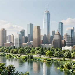 a city being reclaimed by nature, highly detailed concept art, specular light