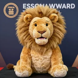 a huge smiling lion plushy, photography, award - winning