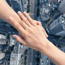 aerial shot of a city, the streets forming a pattern like veins in a forearm