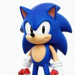 digital art of Sonic, in the style of Yuji Uekawa