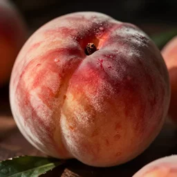a closeup macro photo of a peach