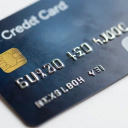 a credit card with the number clearly visible