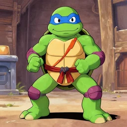 teenage mutant ninja turtles in the style of jacques tati