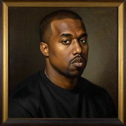 A Renaissance portrait painting of Kanye West