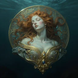 floating deep in dark murky water!!!, underwater atmospheric mood, asleep and dreaming! cinematic volumetric lights, bust portrait, dnd, fantasy, intricate, elegant, highly detailed, digital painting, artstation, concept art, smooth, sharp focus, illustration, art by artgerm and tom bagshaw and greg rutkowski and alphonse mucha