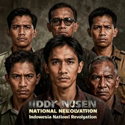 A badass photo from a Films about the Indonesian National Revolution by nuri iyem, james gurney, james jean, greg rutkowski, anato finnstark, hyper detailed, 50mm, award winning photography, perfect faces.