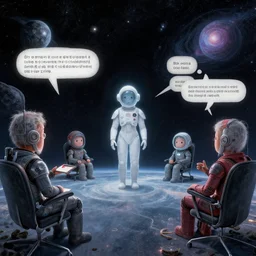 an intergalactic communication session between the creator and the consequence