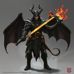 a dragonborn warlock dnd character, by chengwei pan