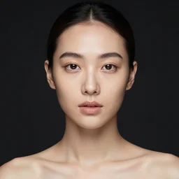 a portrait photo of a person with skin like citrus