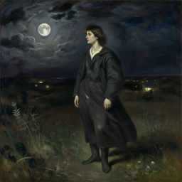 Wanderer of the night, painted by Sorolla