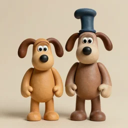 portrait of Wallace and Gromit