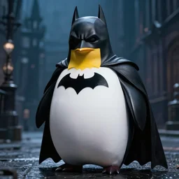 jared leto as the penguin from batman, ultra detailed, realistic, dynamic lighting, gotham background, depth of field
