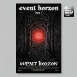 event horizon ( 1 9 9 7 ), an album cover by enguerrand quarton, behance contest winner, massurrealism, concert poster, macabre, poster art