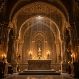 dripping tunnel, candlelit altar, exquisite, volumetric lighting, 8 k octane beautifully detailed render, post - processing, extremely hyper - detailed, intricate, epic composition, cinematic lighting, masterpiece, trending on artstation, stunning art by caravaggio, by bakshi, beautiful cinematic light