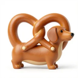 pretzel in the shape of a dachshund