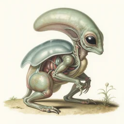 aquatic alien species, anatomical diagram of biology, sharp focus, smooth, highly detailed by maria sibylla merian