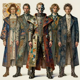 clothing concept of the future, colour beautiful caravaggio and kandinsky and ditherpunk style photography of detailed brutal, detailed face and wearing detailed retrofuturistic, costume designed by el lissitzky and wearing detailed cyberpunk sci - fi neural interface designed by josan gonzalez, volumetric natural light in style of josan gonzalez and mike winkelmann and andgreg rutkowski and alphonse muchaand and caspar david friedrich and stephen hickman and james gurney and hiromasa ogura
