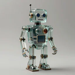 ( ( ( ( ( 1 9 5 0 s retro future robot android made of glass. muted colors. ) ) ) ) ) by jean - baptiste monge!!!!!!!!!!!!!!!!!!!!!!!!!!!!!!