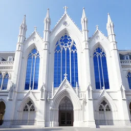 futuristic neo - gothic london's church train station with blue windows and giant white dome on top, day, hyperdetailed, artstation, cgsociety, 8 k