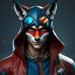 portrait super hero fox 🦊 young, style artstation, style greg rutkowsk, ciberpunk, comic art book, biopunk, octane render, unreal engine 6, epic game graphics