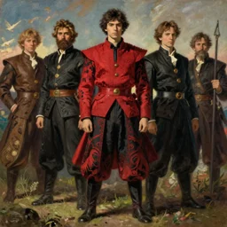 black ginger red cloth fabric jodhpurs greg manchess painting by sargent and leyendecker, studio ghibli, fantasy, medium shot, asymmetrical, intricate, elegant, matte painting, illustration, hearthstone, by rhads by greg rutkowski, by greg tocchini, by james gilleard, by joe fenton