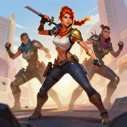 a woman who looks like a mix between madison beer and emily ratakowski!!! as an apex legends character!! digital illustration portrait design by, mark brooks and brad kunkle detailed, gorgeous lighting, wide angle action dynamic portrait