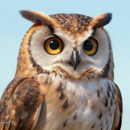 portrait of an owl, style game square enix life, trending on artstation, painted by greg rutkowski, render naughty dog, octane render, detailed
