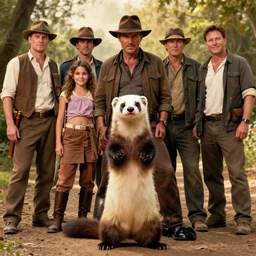 ferret as indiana jones, lilia alvarado, sophie anderson, mark arian, bob byerley, charlie bowater, mark brooks, steve henderson, justin gerard a