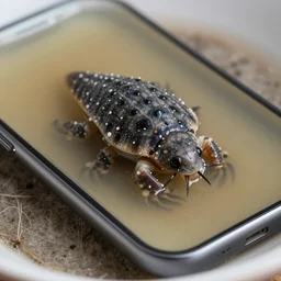 A tardigrade in my soup, iphone 12, macro