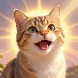 epic professional digital art of 😄 🐱 🌞, best on artstation, cgsociety, wlop, Behance, pixiv, cosmic, epic, stunning, gorgeous, much detail, much wow, masterpiece