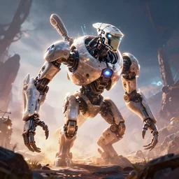 grazer machine creature robot of horizon forbidden west horizon zero dawn radiating a glowing aura global illumination ray tracing hdr fanart arstation by ian pesty and alena aenami artworks in 4 k