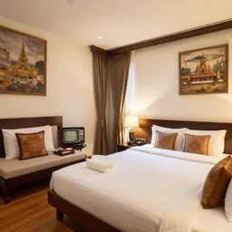 a hotel room in thailand, 8 k photography