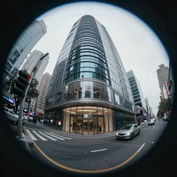 street view, new!!!!!! ( futuristic ), trending on artstation, fisheye!!! lens