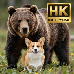 a hybrid between a corgi and a brown bear, photography, documentary, wildlife, national geographic channel, discovery channel, award winning, 8 k