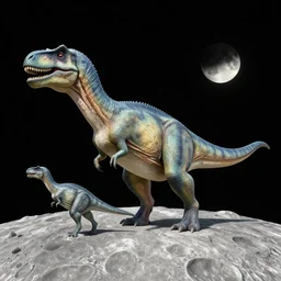 dinosaurs on the moon