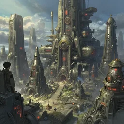 concept art of an orcish dieselpunk city, key visual, ambient lighting, highly detailed, digital painting, artstation, concept art, sharp focus, by makoto shinkai and akihiko yoshida and hidari and wlop