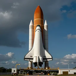 The Space shuttle using the Saturn V rocket as its main engine.