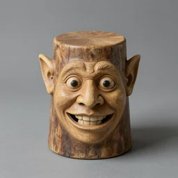 a stool made of troll faces