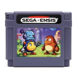 dr. robotnik's pump and dump featuring scratch and grounder. sega genesis cartridge, box art, game case
