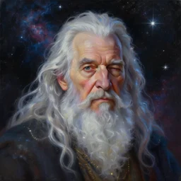 beautiful oil painting with high detail of a wise Space ent(Winking) made of stars and plasma, hybrid from dungeons and dragons and art direction by James Cameron ;by artgerm; wayne reynolds art station; cinematic quality character render; low angle; ultra high quality model; production quality cinema model