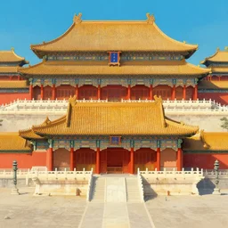 symmetry!! a gorgeous chinese palace in dust, illustration, art by moebius and dan mumford, vivid color