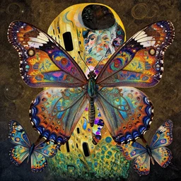 wonderful butterfly of pixelated fractal patterns flying around, hyper detailed, intricate and detailed, ornate 8 k gorgeous intricate detailed, octane render, by sc escher, gustav klimt, egon schiele and hr giger