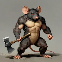 muscled anthropomorphic mouse beast wielding an broadaxe, boris vallejo, julie bell, zdzisław beksinski, ed binkley, mark brooks frank frazetta, greg hildebrandt, tim hildebrandt, alex horley, ralph horsley, peter andrew jones, eddie mendoza, earl norem, greg rutkowski, michael whelan, artgerm