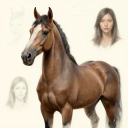 Portrait of a Zentaur, horse body with a human chest and head, dnd character design concept art, Rémi Jacquot, Maxime Templé, Grace Liu, hyper detailed, uncropped.